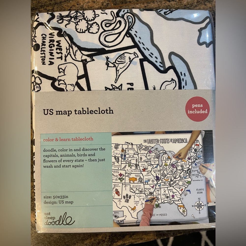 COPY - US MAP Tablecloth for Coloring